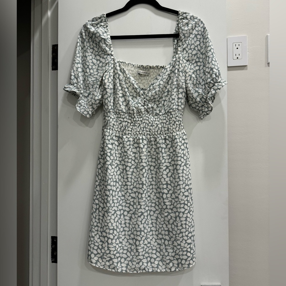 Abercrombie Faux Silk Smocked Waist Mini Dress